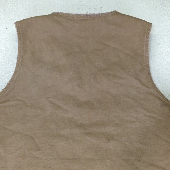 Carhartt Sherpa Lined Sandstone Rugged Canvas Vest V26 FRB Men's Size 2XL Tall - Picture 5 of 9